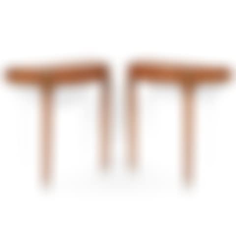 A pair of French Art Déco demi-lune console tables (preview)