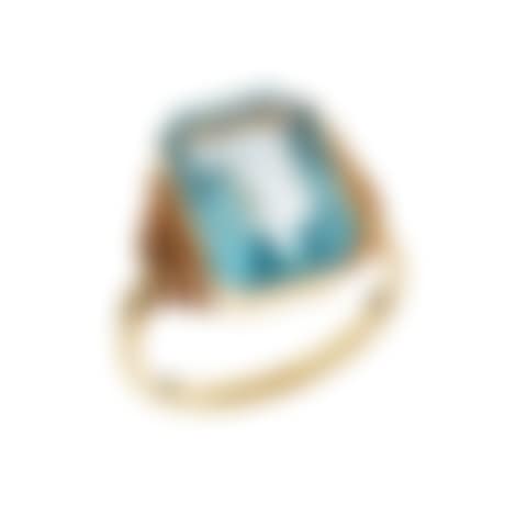 A Wiwen Nilsson 18k gold ring with a facet cut aquamarine (preview)