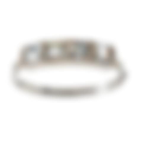 A Wiwen Nilsson sterling bangle with four facet cut rock crystals (preview)