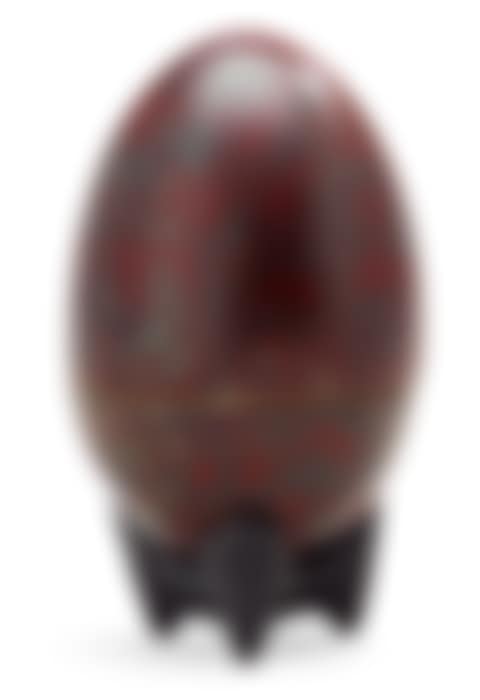 A Hans Hedberg faience egg on an iron base (preview)