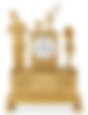 A French Empire figural giltwood mantel clock  (preview)