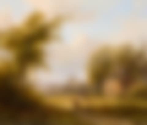 Travelers and shepherds nearby a chapel in the surroundings of Kleve (preview)