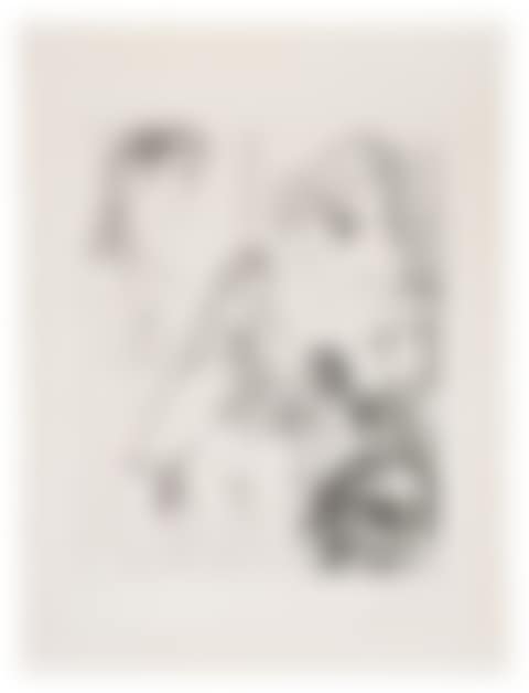 Old man thinking about ancient painting: Madonna with bird and Saint John, figure with fish and girls (from series 347) (preview)