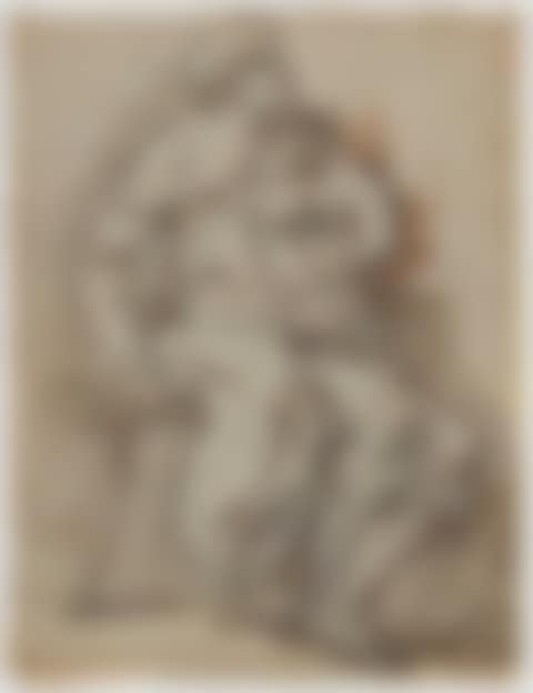 An old man seated on a bench (preview)