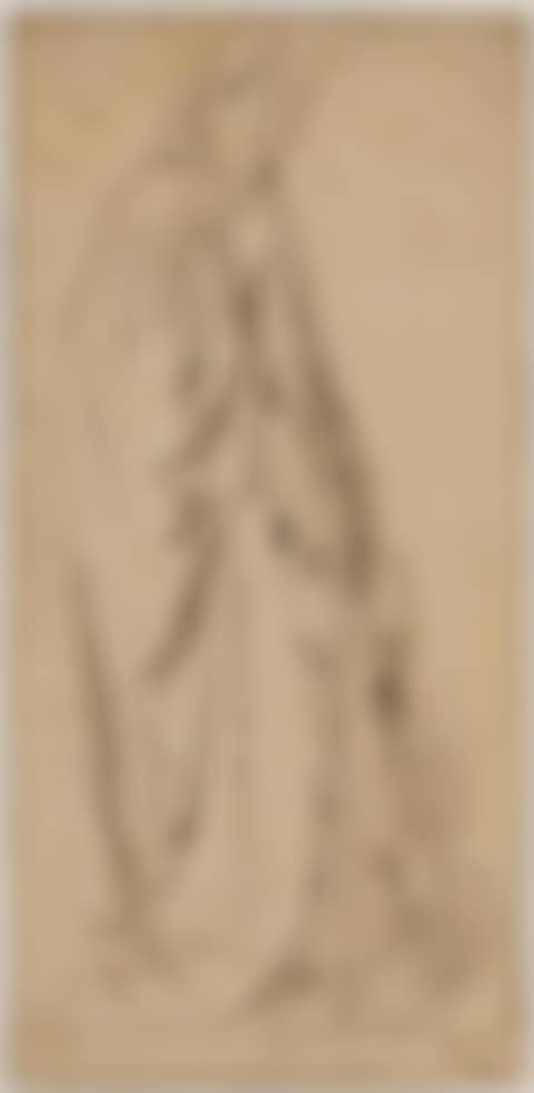 Monk with staff in profile to the right (preview)