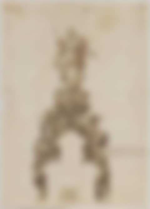 Design for a altar crest with female saint. (preview)