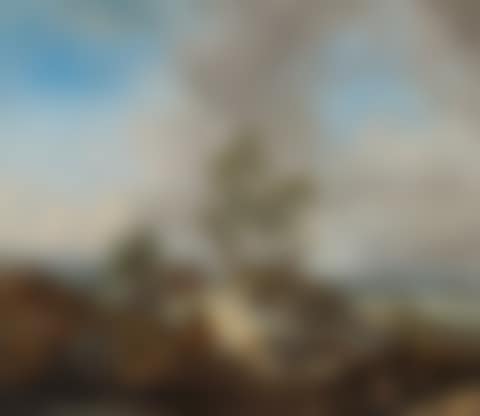 A stormy landscape with a traveller (preview)