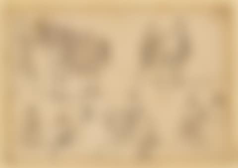 Studies of men from the Orient with horses (preview)