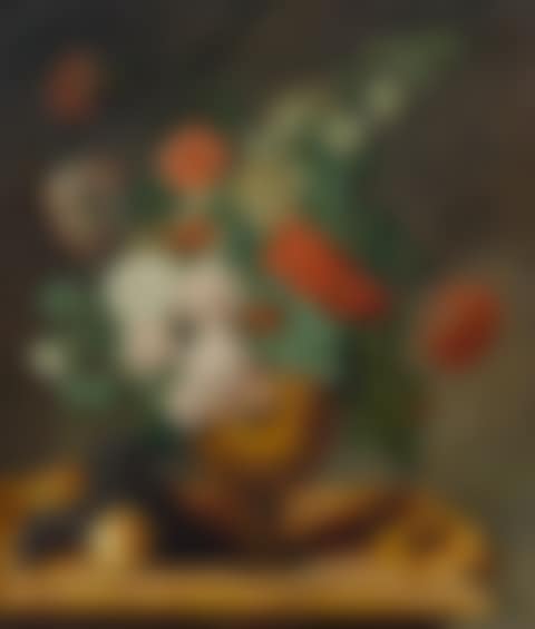 Still-life with flowers and fruit. (preview)