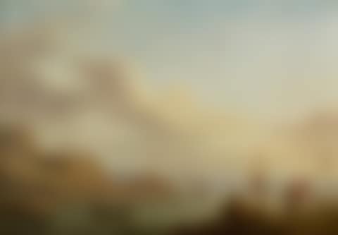 Fishermen by the coast with a stronghold to the left in the background (preview)