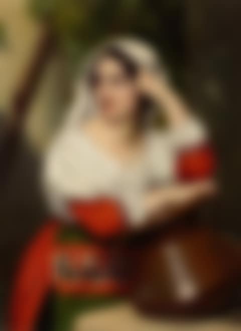 Italian girl at a well (preview)