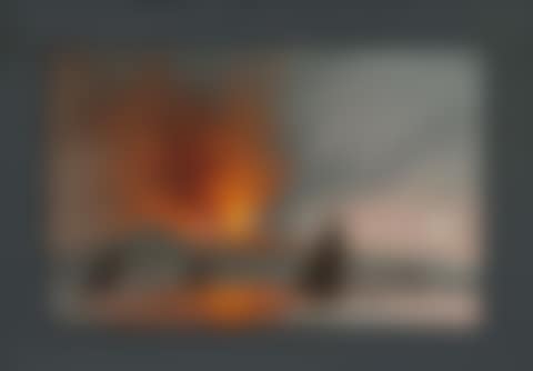 Lot of two views of nocturnal eruptions of Vesuvius: 1. Vesuvius; Vesuvius spewing fire (preview)