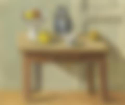 Still life with fruits and vessels on a table. (preview)
