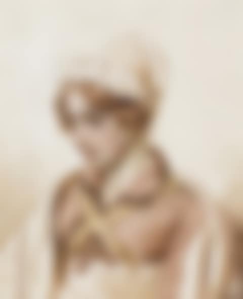 Head and shoulders portrait of a young woman with a bonnet (preview)