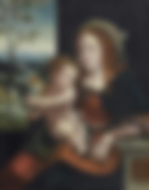 Madonna and Child before a landscape (preview)