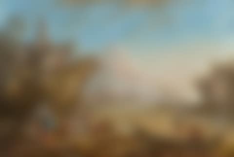Mediterranean landscape with fishermen (preview)