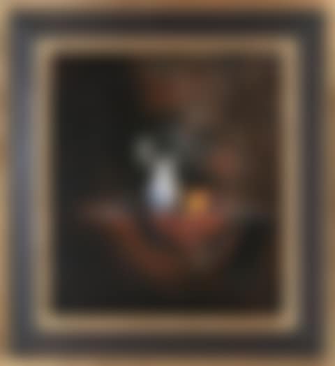 Still life of fruit and a blue and white vase (preview)