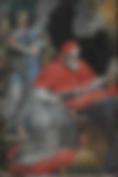 Saint Pius V prays before the crucifix (preview)