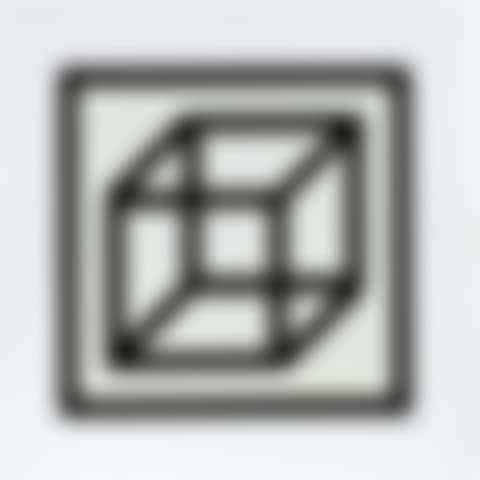 Open cube in black on white (preview)