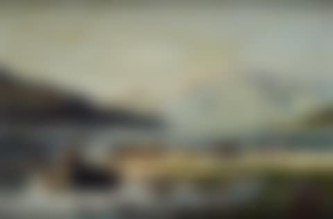 Lake landscape with fishermen (preview)