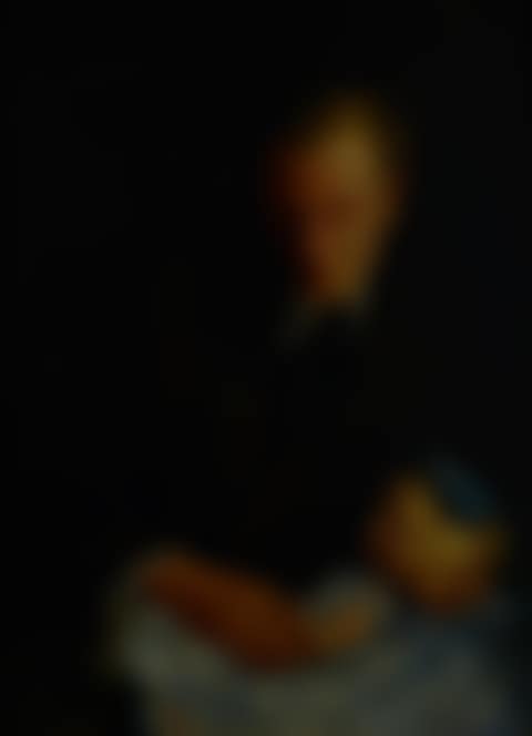 Portrait of man with doll (preview)