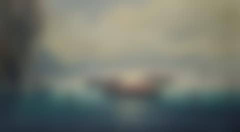 Gulf with fishermen boat (preview)