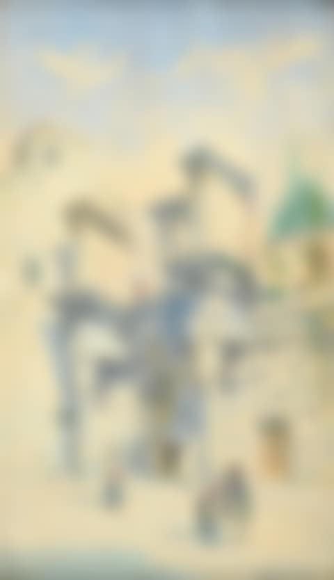 Glimpse of the village with figures (preview)