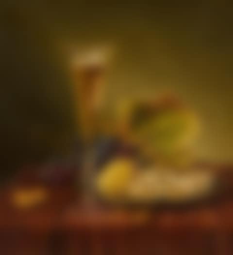 Still Life with Almonds, Oysters, Grapes and a Champagne Flute (preview)
