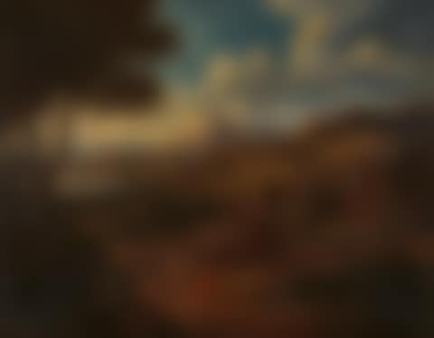 Wide landscape with travelers (preview)