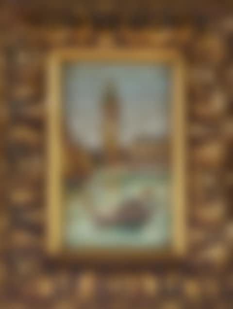MOSAIC WORK; view of St. Mark"s Tower and Doge"s Palace in Venice with gondolier on the water (preview)
