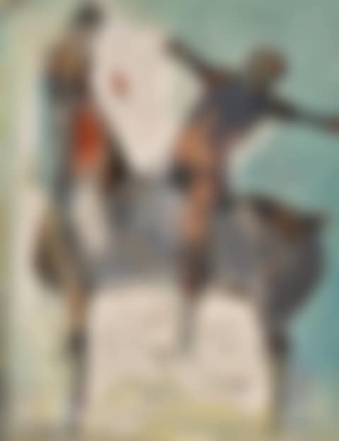 "Horse and rider in profile" (preview)