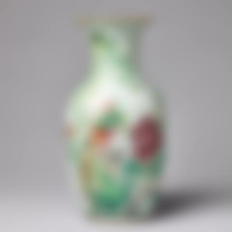 A FAMILY ROSE BALUSTER VASE (preview)