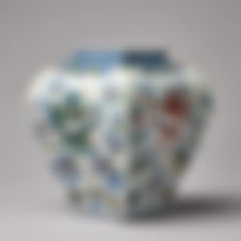 A SQUARE WUCAI "DRAGON" JAR "GUAN" (preview)