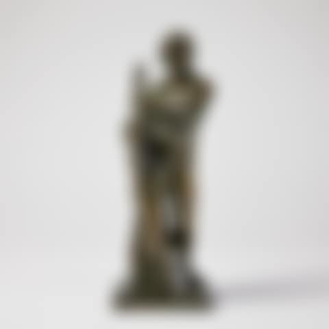 DECORATIVE SCULPTURE; classical youth with torch (preview)