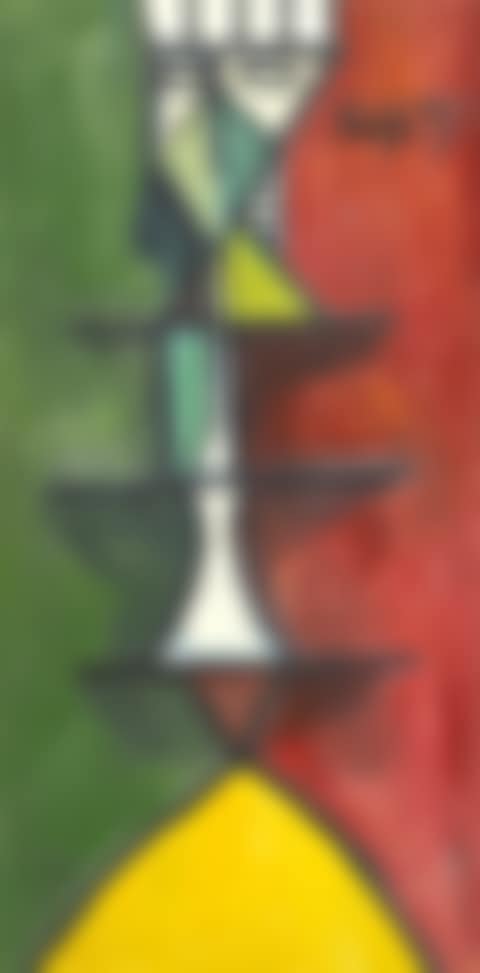 Figure on Red and Green Background (preview)