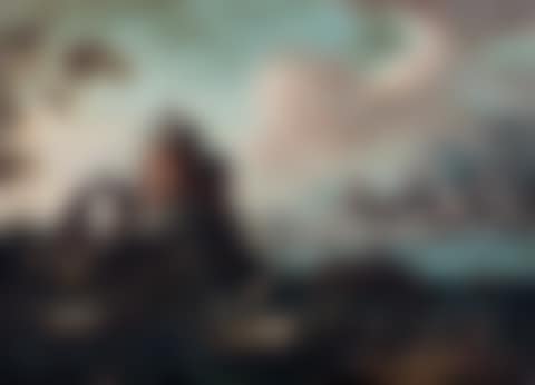 Coastal landscape with tower and bystanders (preview)