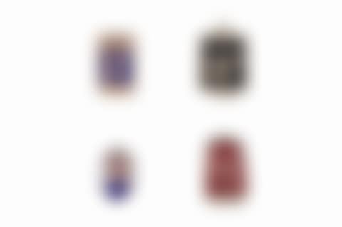 Lot consisting of four metal and enamel plaques (preview)