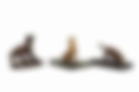 Lot of three bronze sculptures depicting dogs (preview)