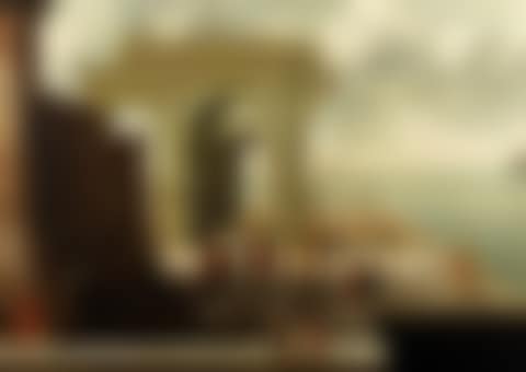 View of port with architectural capriccio and figures (preview)