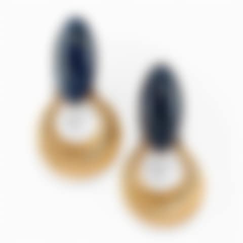 EARRINGS IN 9KT GOLD AND LAPIS LAZULI, (preview)