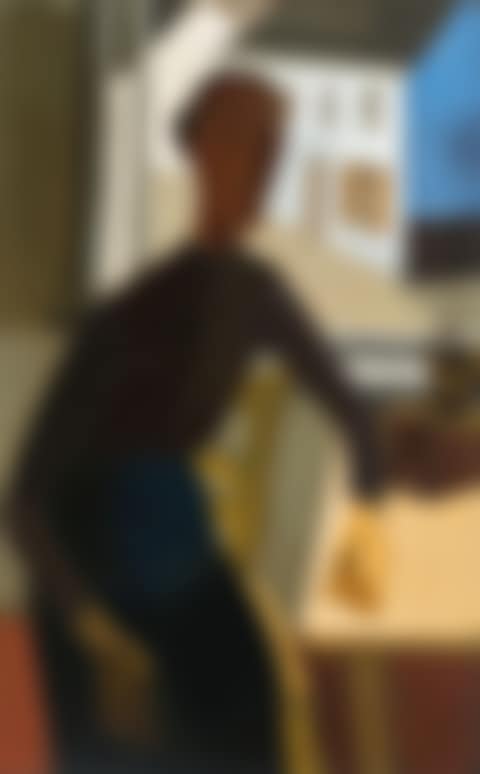 Woman with coffee mill (preview)