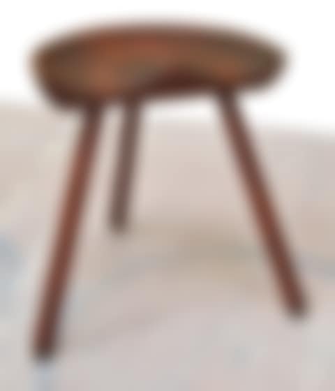 DANISH RED PAINTED WOODEN MILKING STOOL (preview)