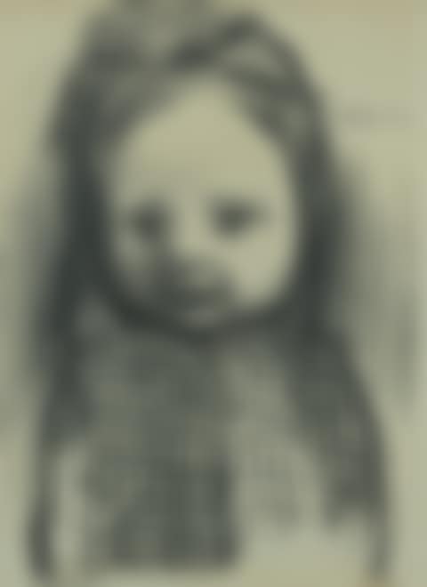 Portrait of a Young Girl with a Bow in Her Hair (preview)
