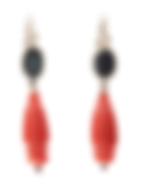 Earrings with sapphires and coral (preview)
