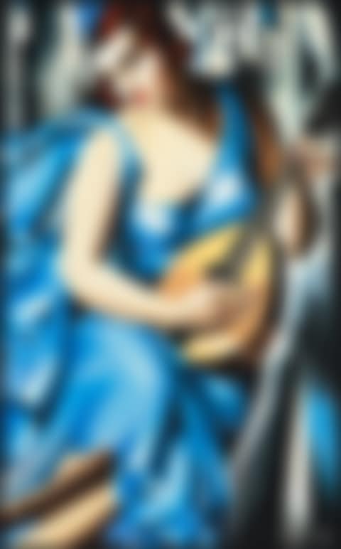 Femme bleue a la Guitare (preview)