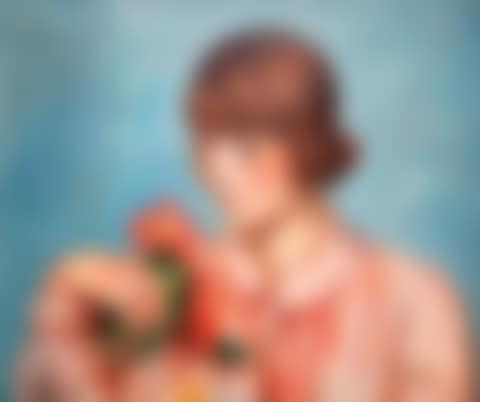 Woman with a bouquet of flowers (preview)