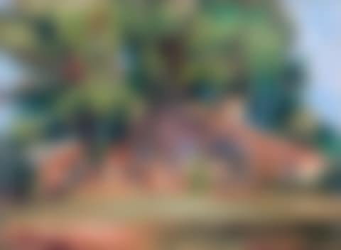 Landscape with a house among trees (preview)