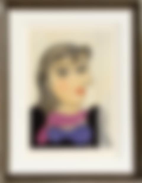 Buste de Femme au Foulard Mauve (preview)