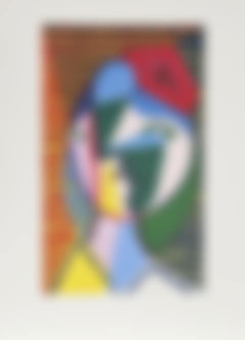 Visage de Femme sur Fond Raye, 9-B (preview)