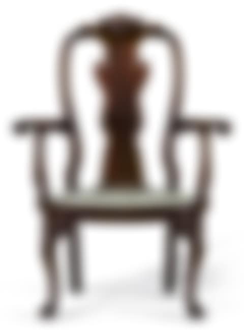A MAGNIFICENT QUEEN ANNE CARVED WALNUT ARMCHAIR (preview)